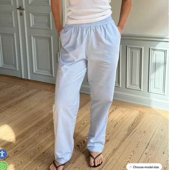 Djerf Avenue Breezy Pants Blue - Picture 1 of 2